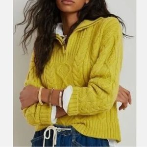 Anthropologie Payton Cable Knit Pullover Sweater